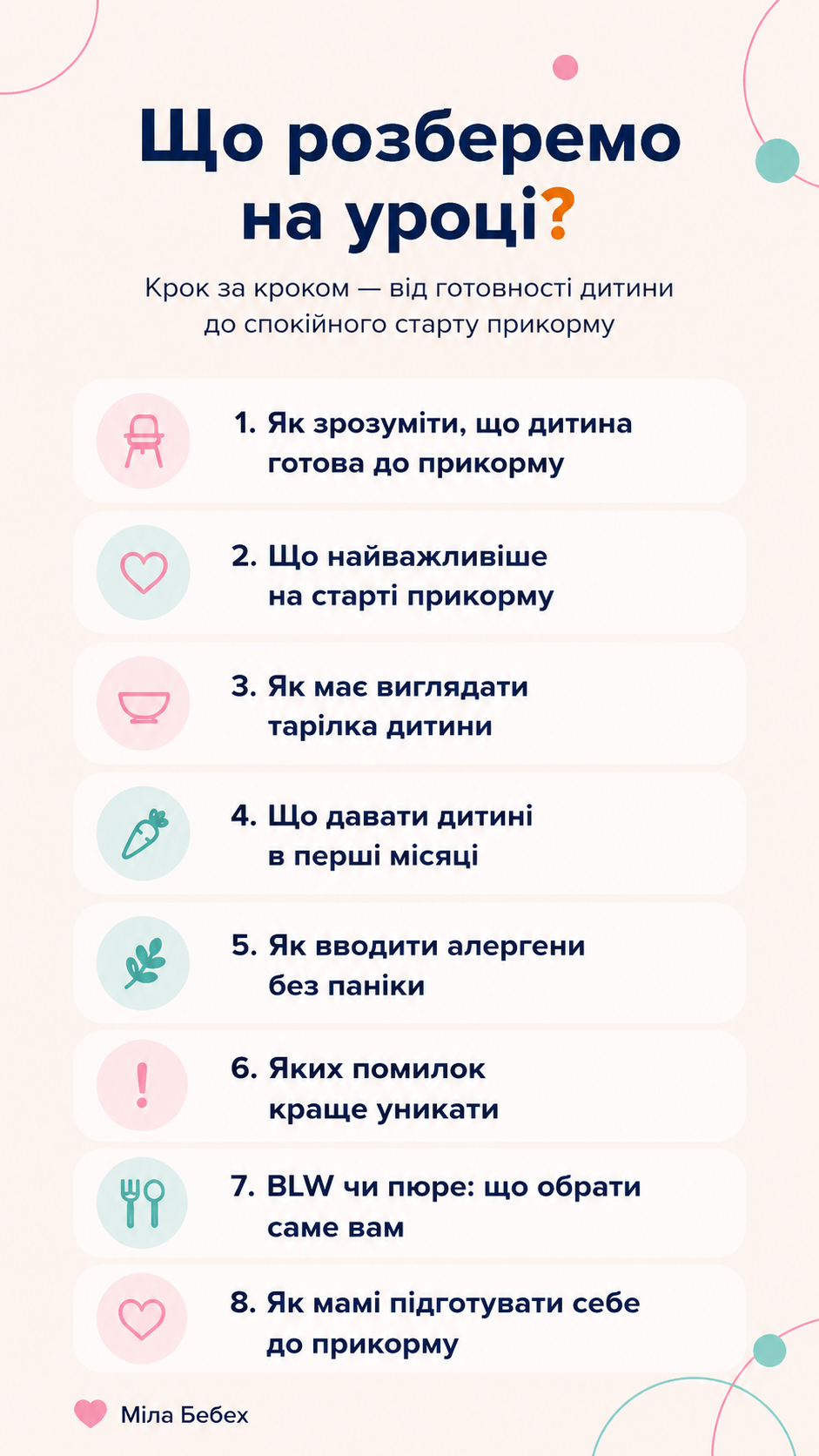 Зміст уроку для сендпульса
